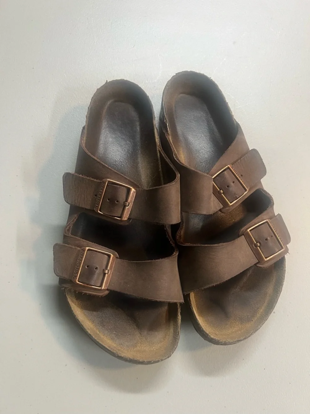Birkenstock Arizona Brown Oiled Leather Sandals EU 44 US 11 285mm Cork Footbed - Picture 1 of 12